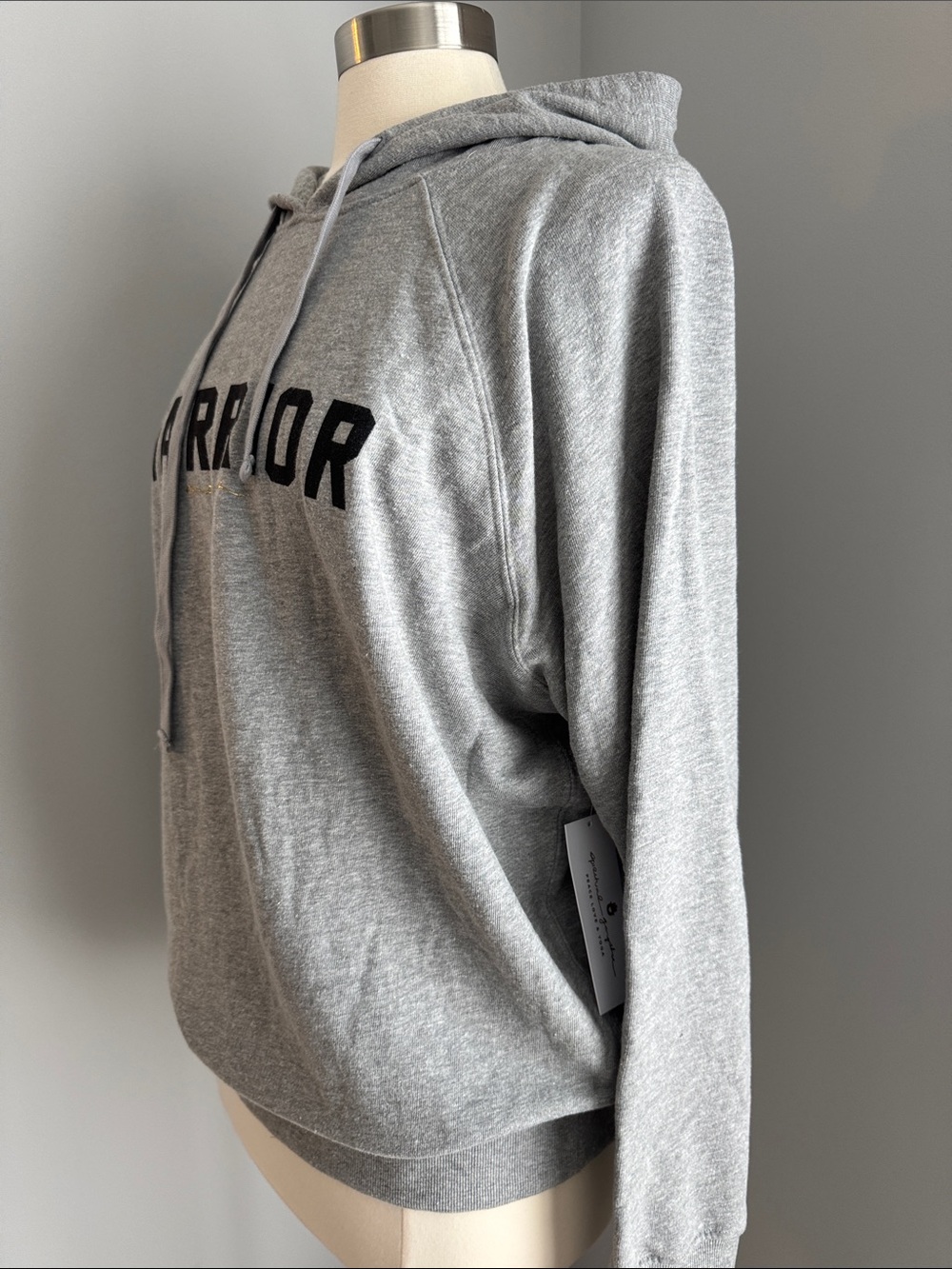 Spiritual Gangster NWT Women’s 'WARRIOR' Hoodie - Gray, Size L - Picture 5 of 8